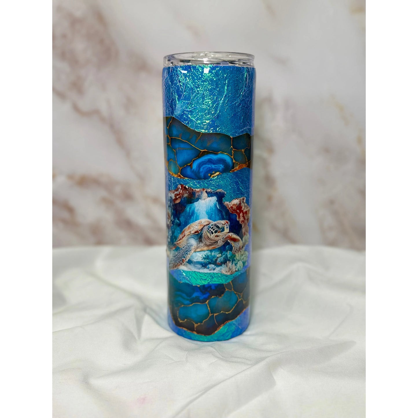 Underwater Blue Ocean Turtle 30oz Tumbler