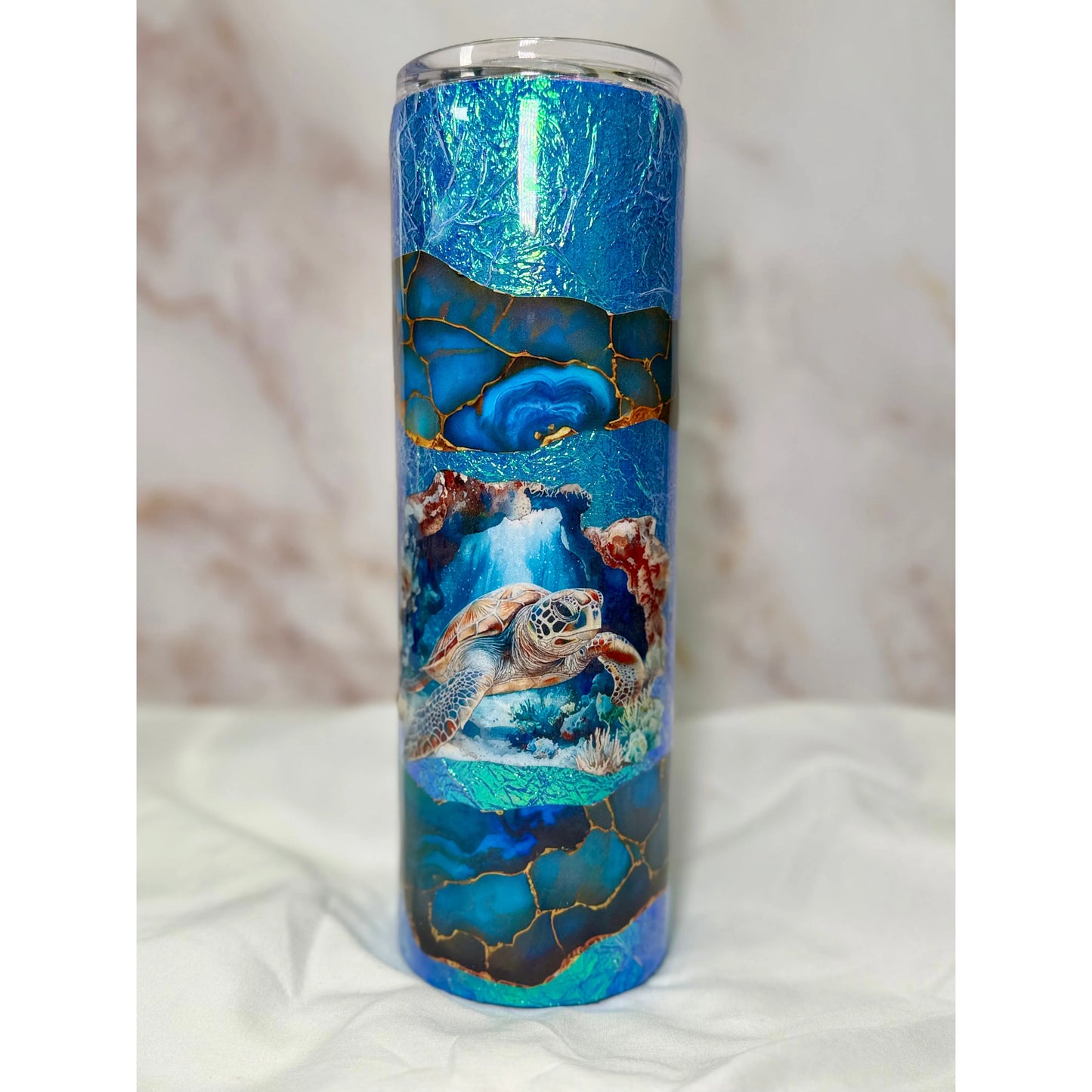 Underwater Blue Ocean Turtle 30oz Tumbler