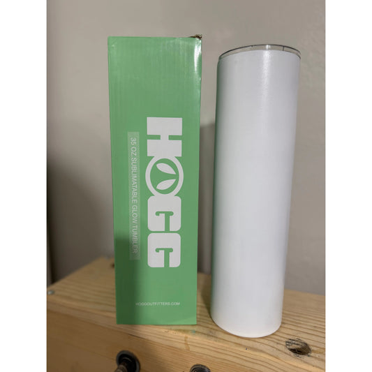 Stainless Steel Glow 35 oz Skinny Tumbler with Lid and Straw