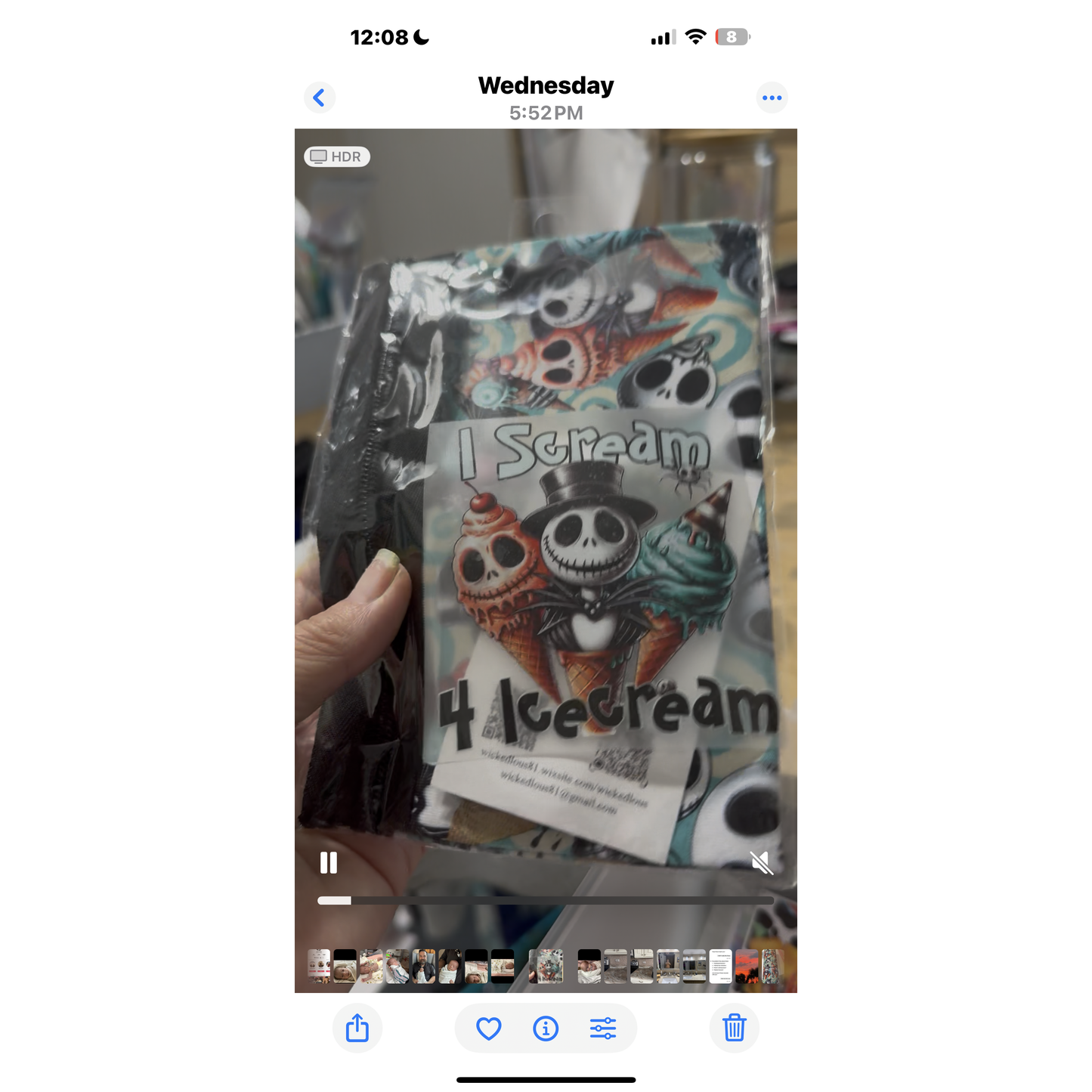 Halloween - I Scream for Ice Scream Design Zipper Cup on 30oz Stainless Steel with Lid