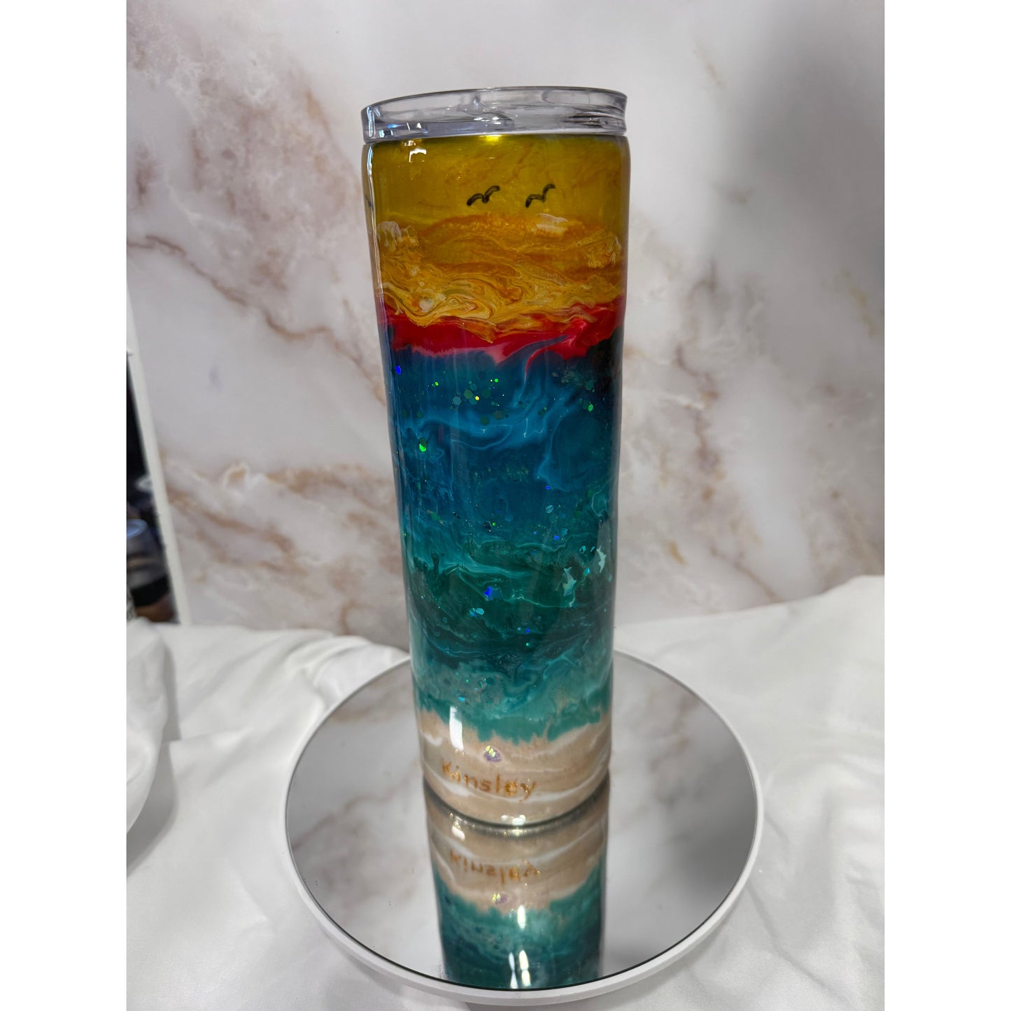 Beach Ocean Sunset 30oz Tumbler - Custom Order To Make For You