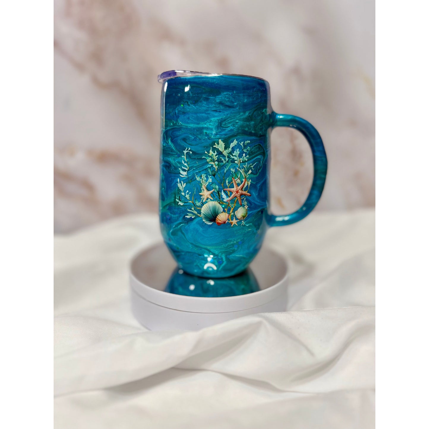 #326 Underwater Ocean and Shell 16oz Coffee Cup