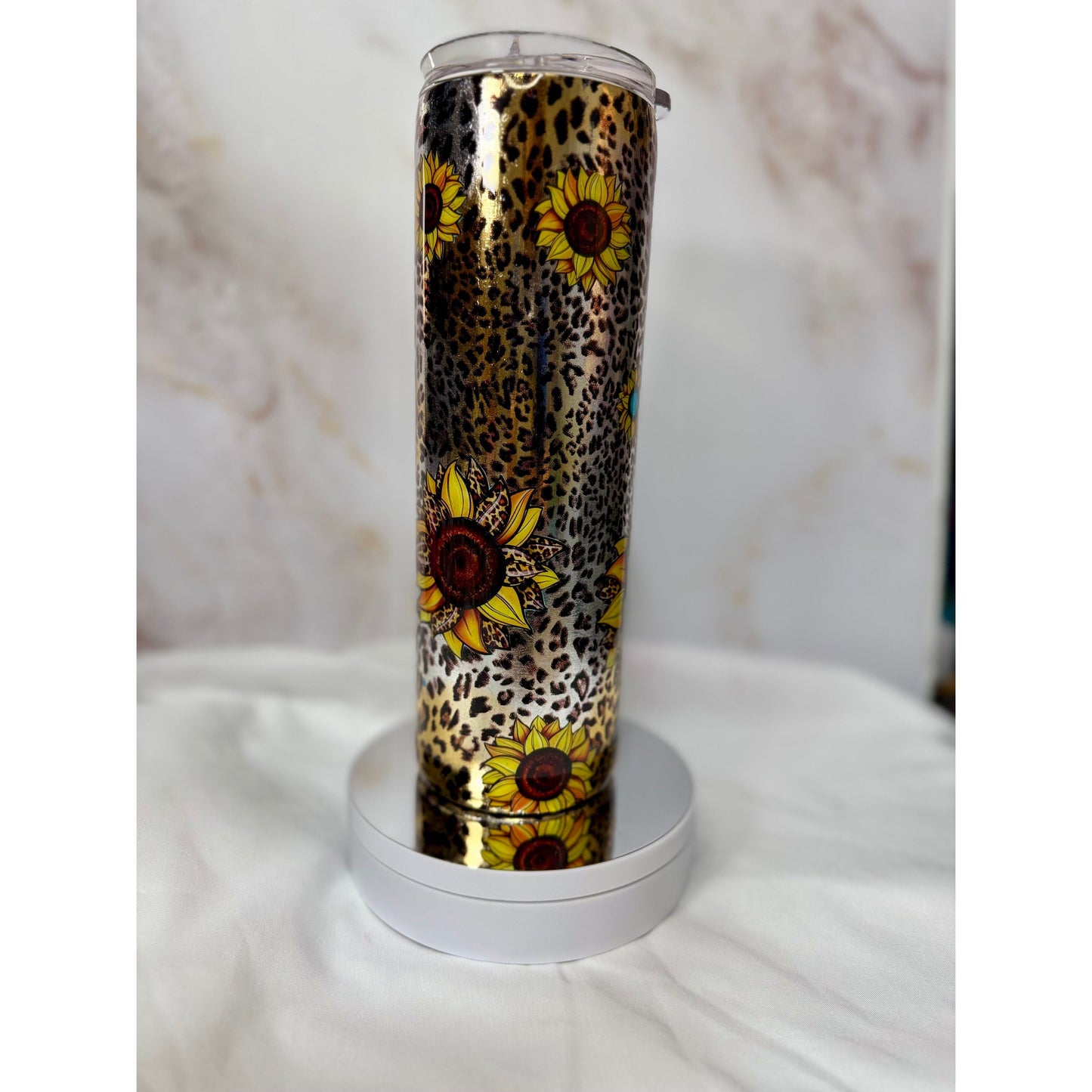 Sunflower Leopard 30oz Tumbler