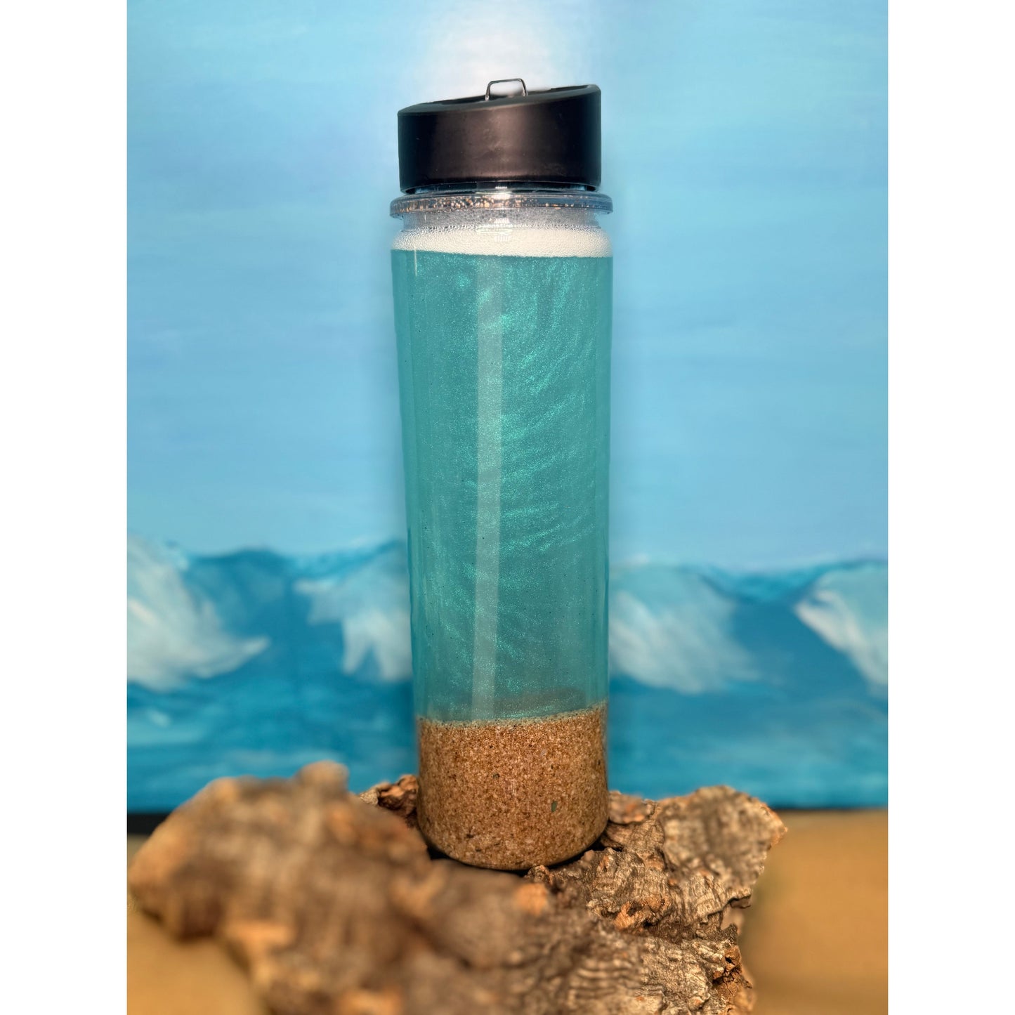 Ocean Globe Acrylic 20oz Tumbler with Hawaiian Sand