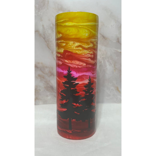 Forest Sunset on 20 0z Stainless Steel Tumbler