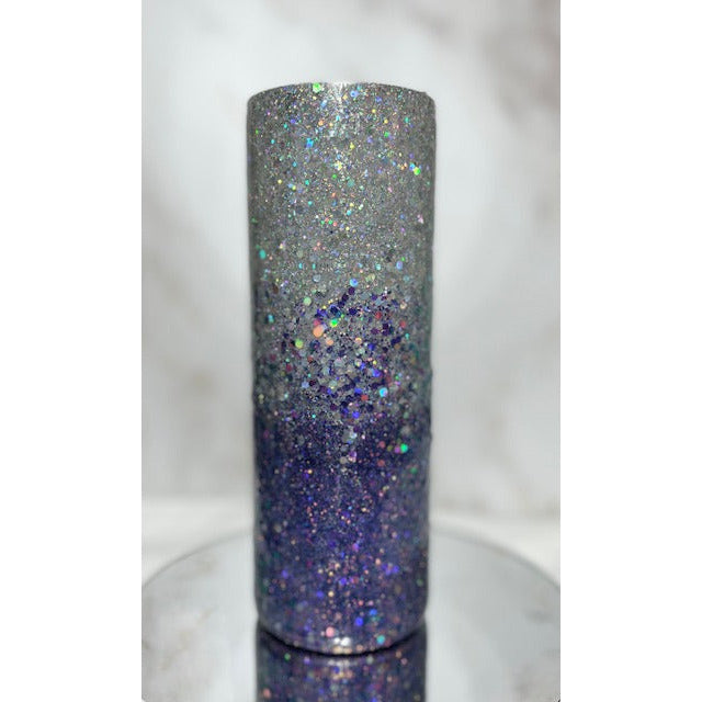 Purple Lotus Ombre' Glitter Cup Design