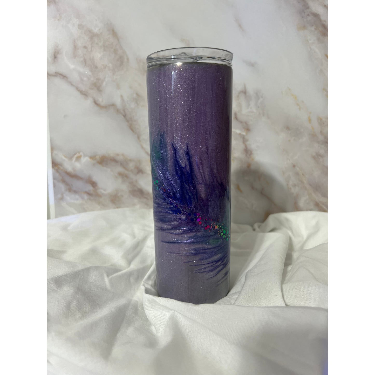 FEATHER DESIGN with UV Color Change 20 Oz. Stainless Steel Tumbler