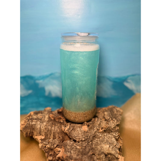 Ocean Globe Acrylic 16oz Tumbler with Florida Sand