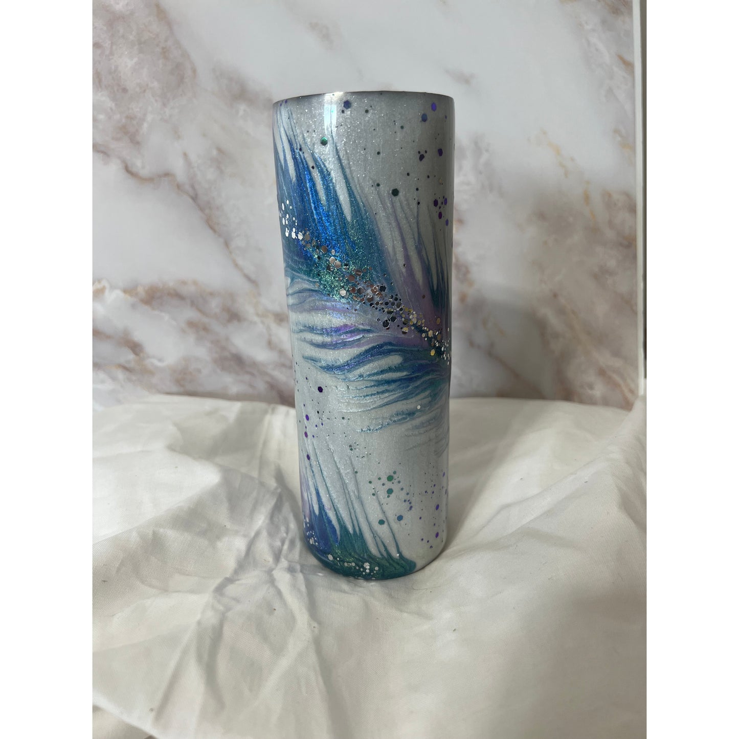 FEATHER DESIGN with UV Color Change 20 Oz. Stainless Steel Tumbler