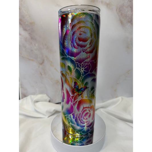 #502 Double Foil Rainbow with Butterflies