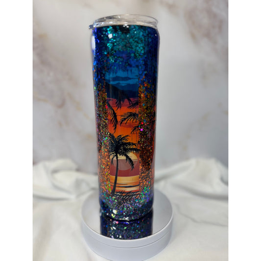 #509  Chameleon Glitter Sunset 30oz Stainless Steel Tumbler
