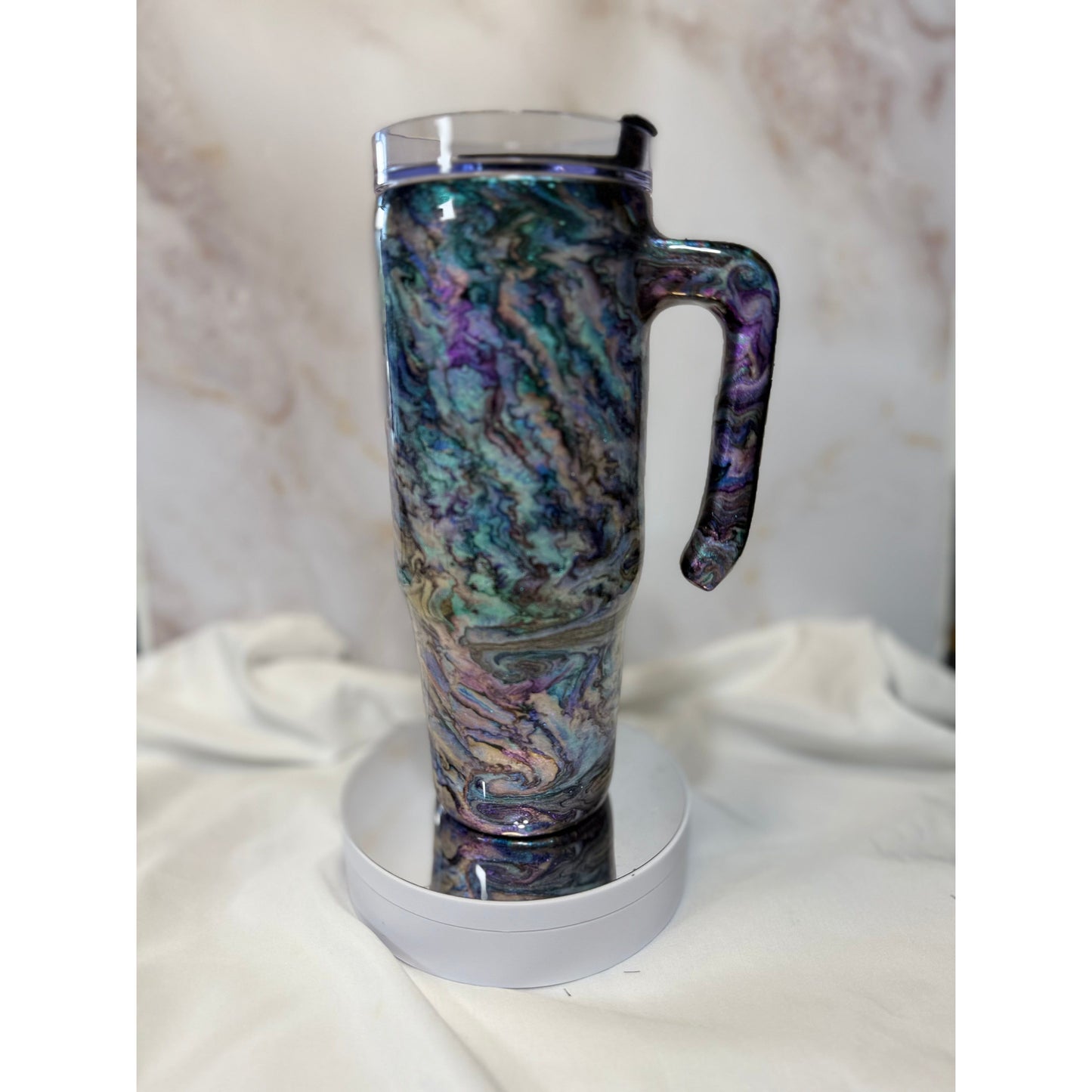 #515 Swirling Abalone Design on 30oz Grippy