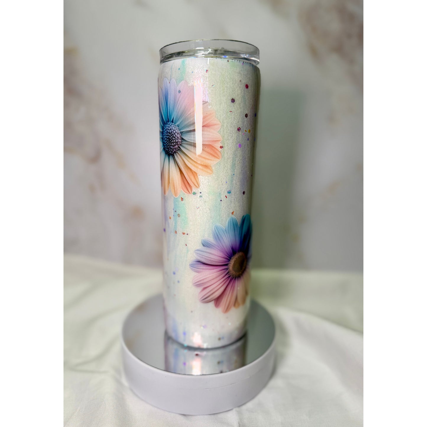 #614 Opal Daisy Flower 20oz Stainless Tumbler