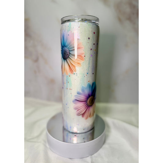 #614 Opal Daisy Flower 20oz Stainless Tumbler