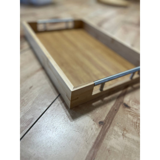 Ocean Resin Art Bamboo Tray (14"x10”)