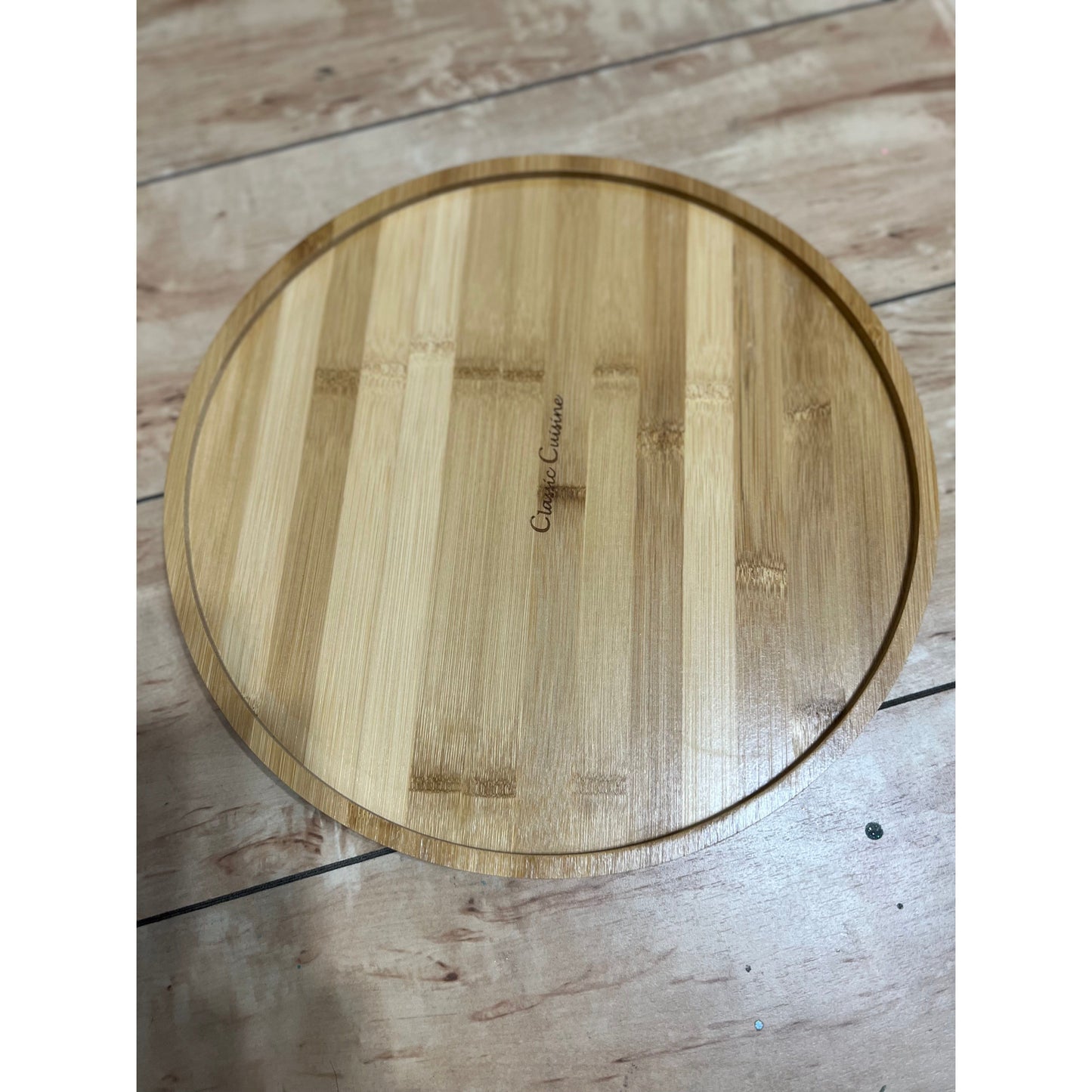 Ocean Resin Art Bamboo Lazy Susan (14x 14”)