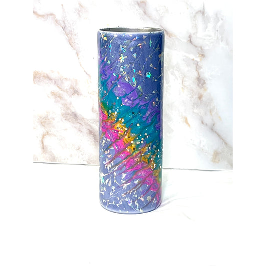 #137  Lavender Foil and Stinger on 20 0z Stainless Steel 20oz Tumbler