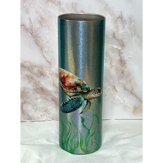 #129  Ocean Turtle Cup on 30oz Stainless Steel Tumbler