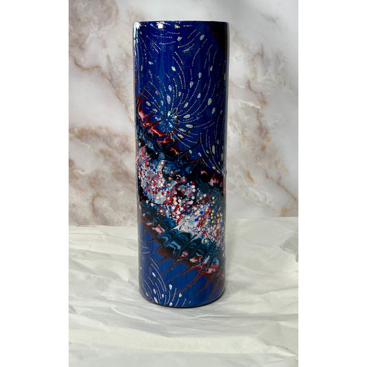 #142 Fourth of July Cup on 30oz Stainless Steel Tumbler